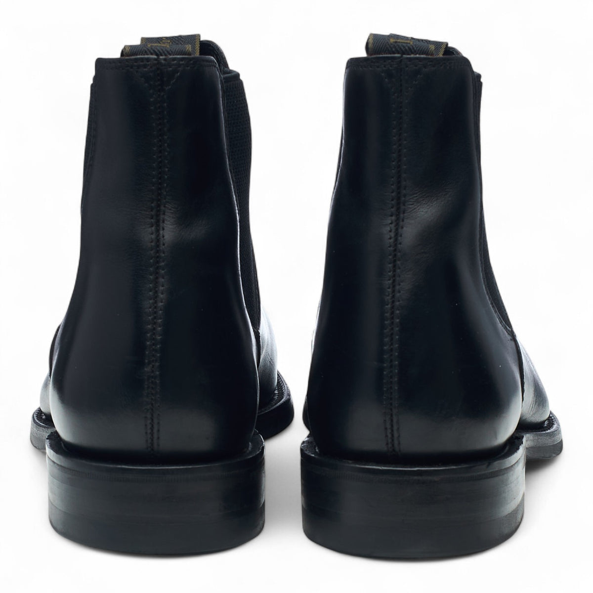 1880 'Chatsworth' Black Leather Chelsea Boots UK 8 G