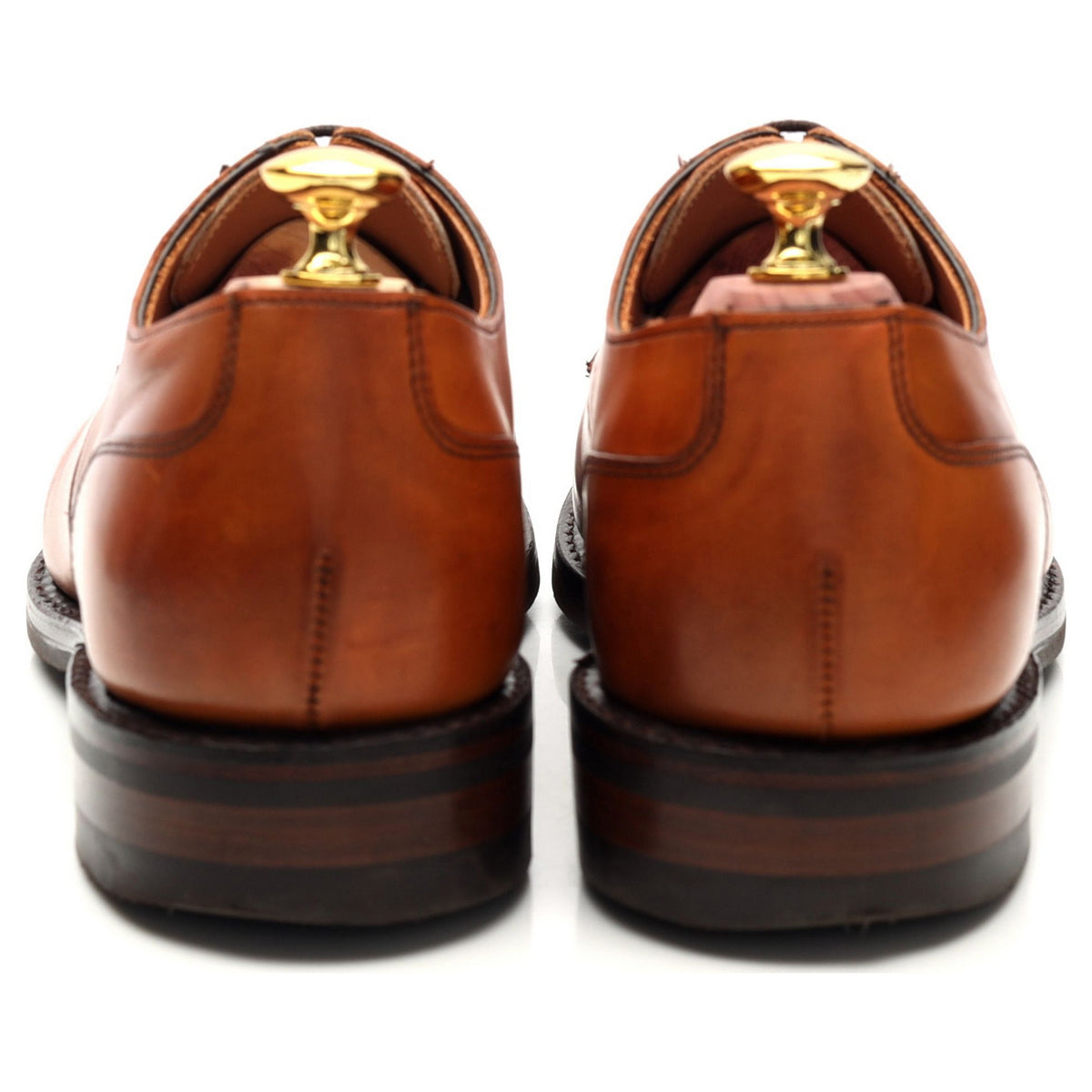 &#39;Chiswick&#39; Tan Brown Leather Split Toe Derby UK 7 F