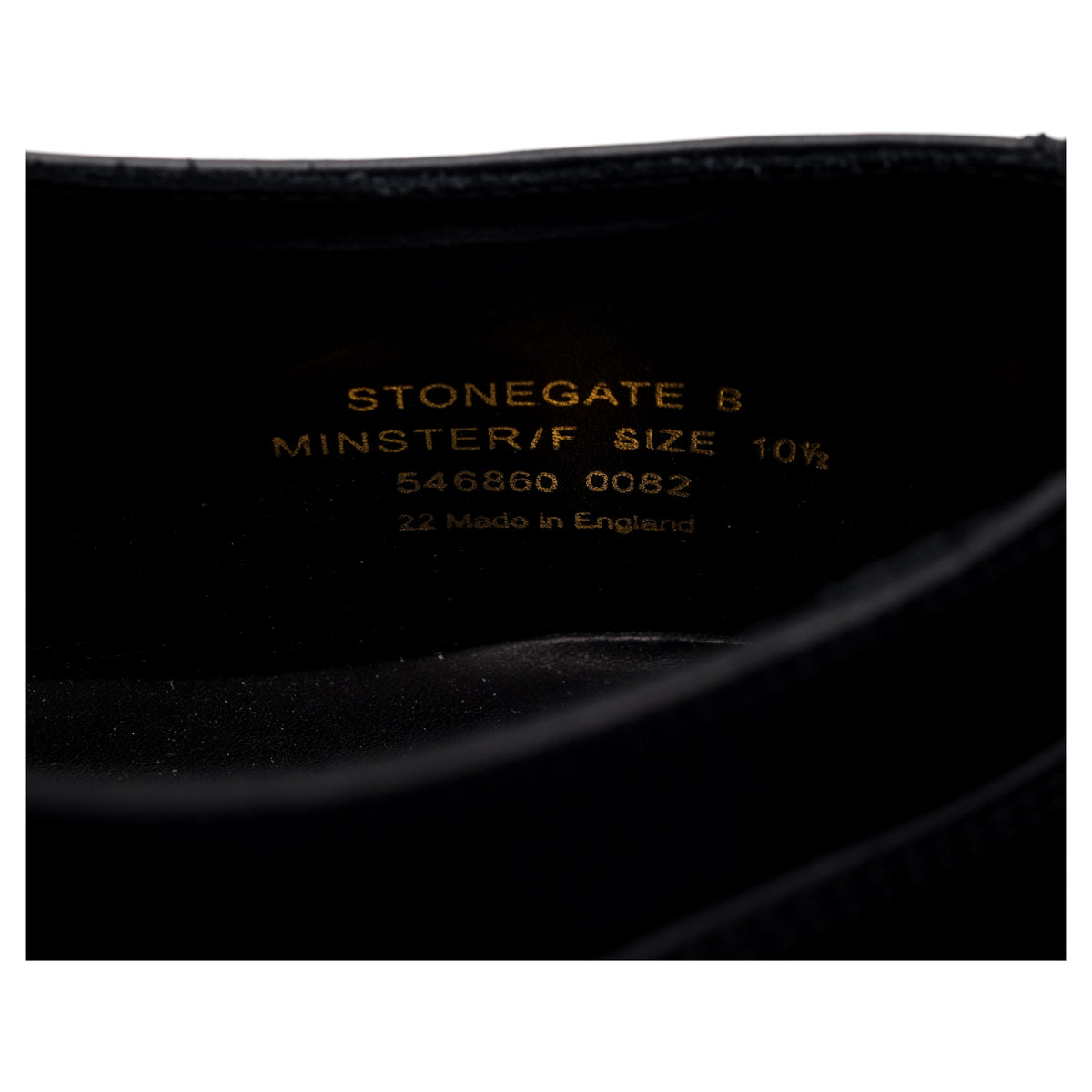 1880 Classic &#39;Stonegate&#39; Black Leather Oxford UK 10.5 F