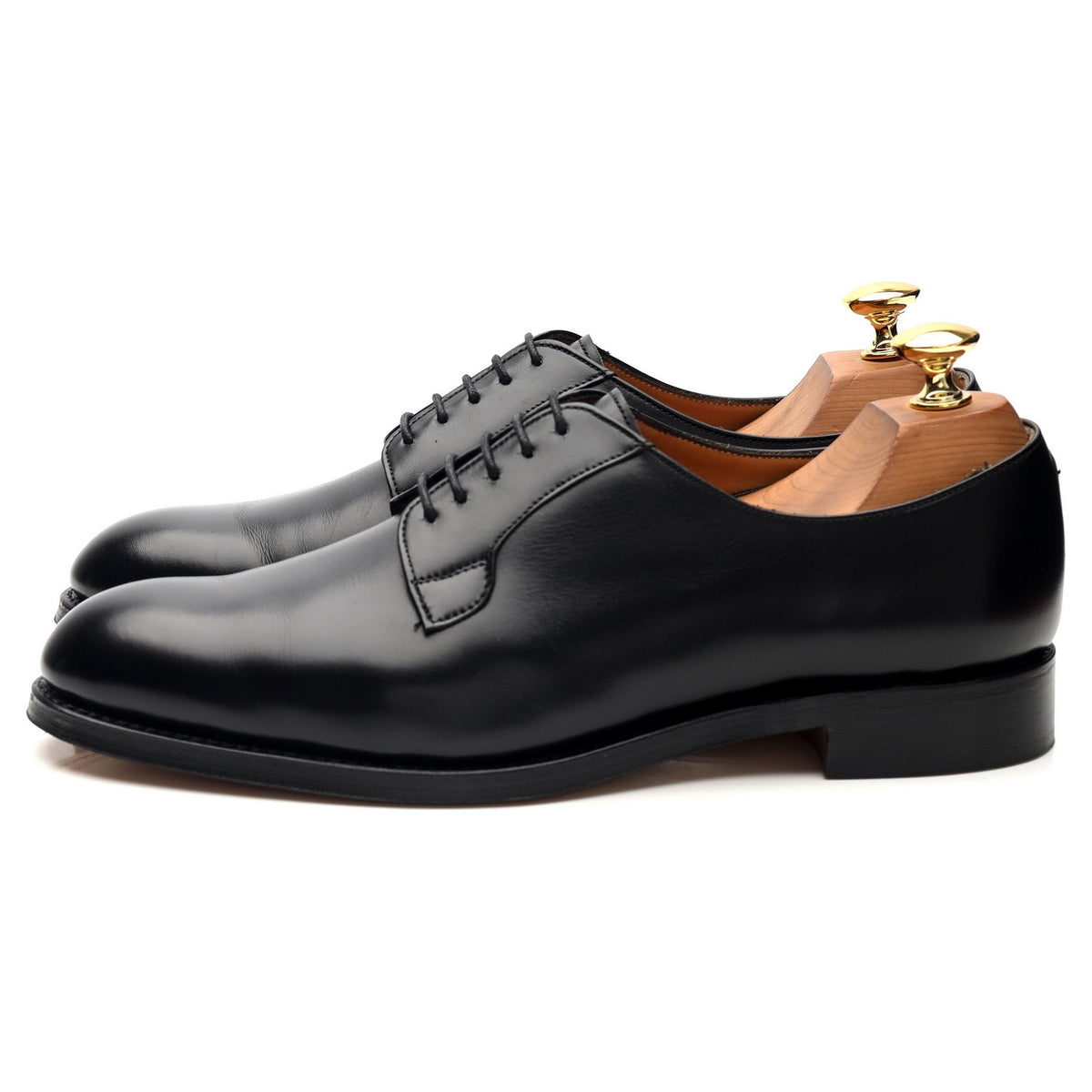 Women&#39;s Black Leather Derby UK 6 D