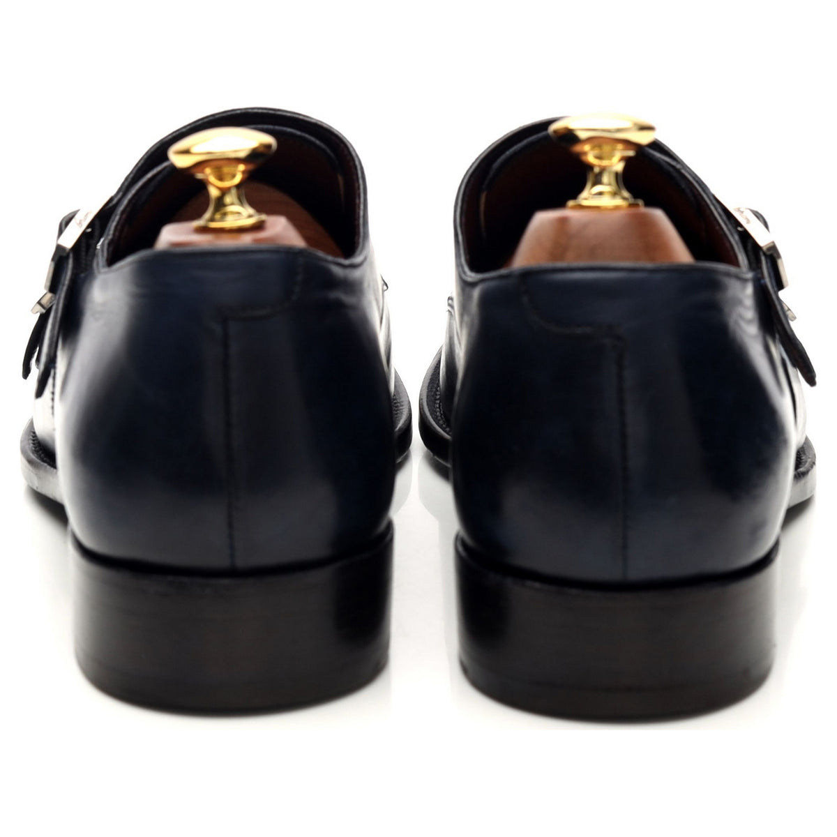 Navy Blue Leather Monk Strap UK 9