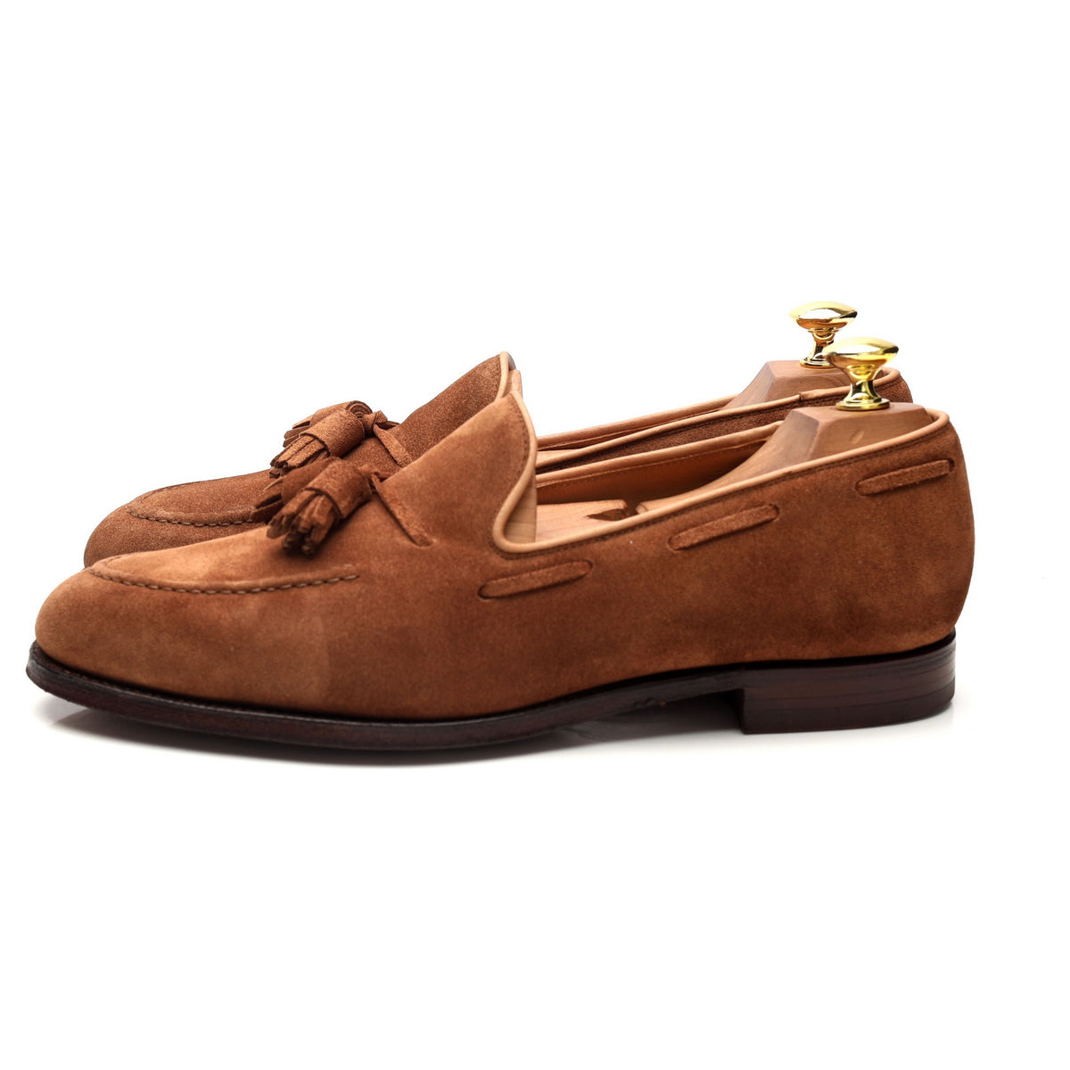 &#39;Cavendish 2&#39; Polo Brown Suede Tassel Loafer UK 8 E