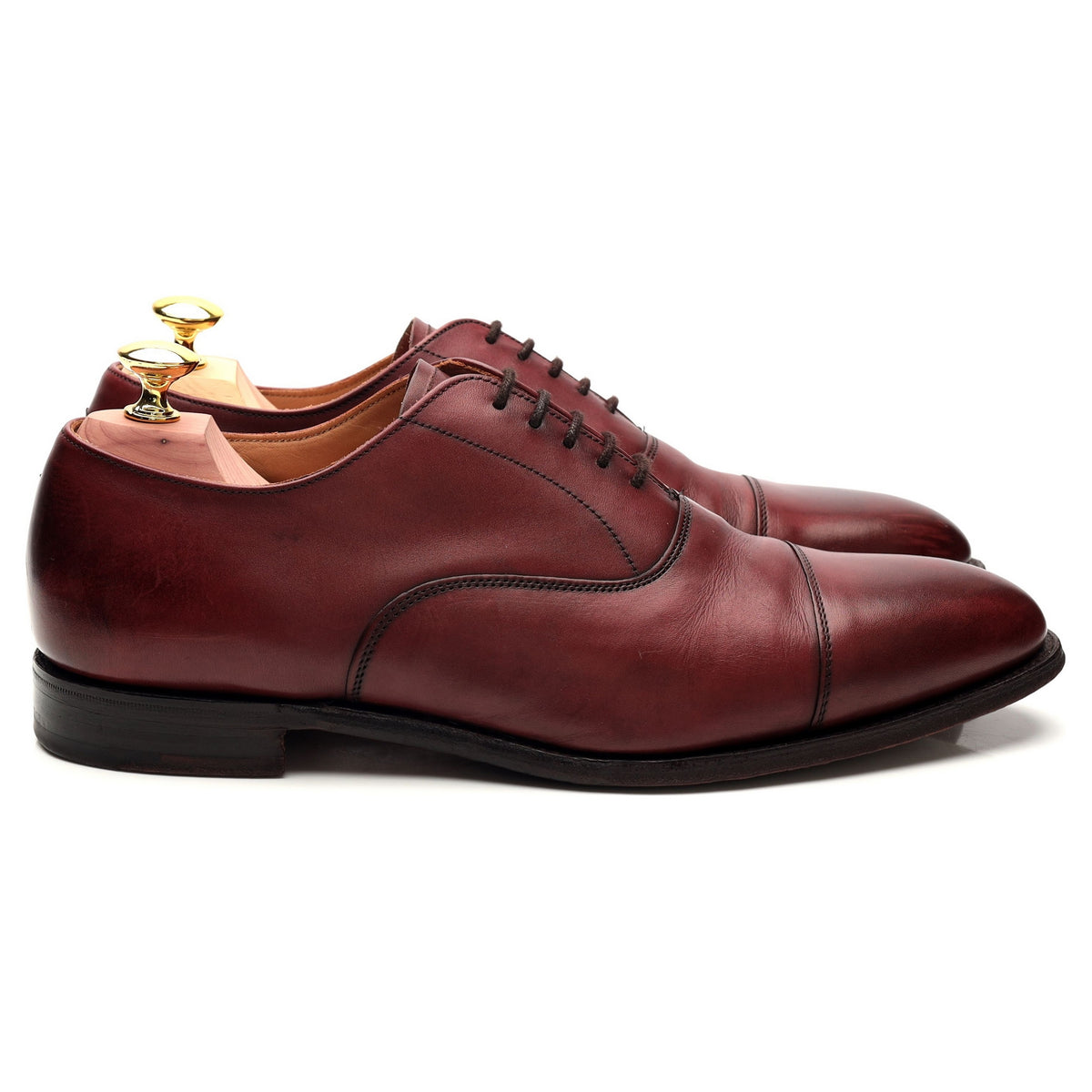 &#39;Lime&#39; Burgundy Leather Oxford UK 7.5 F