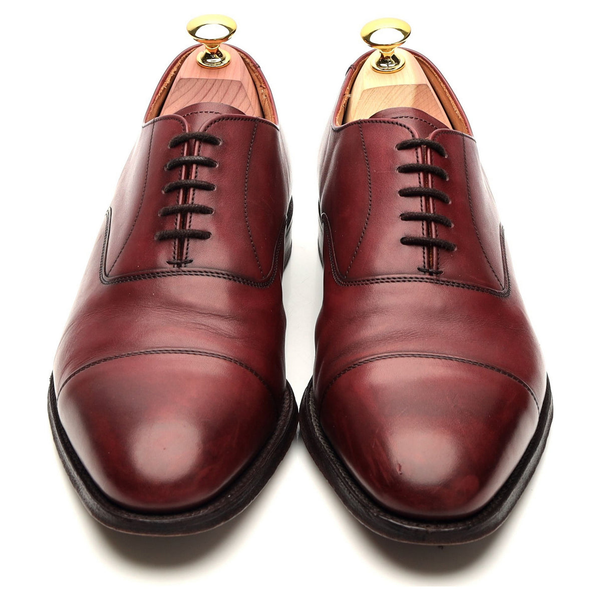 &#39;Lime&#39; Burgundy Leather Oxford UK 7.5 F