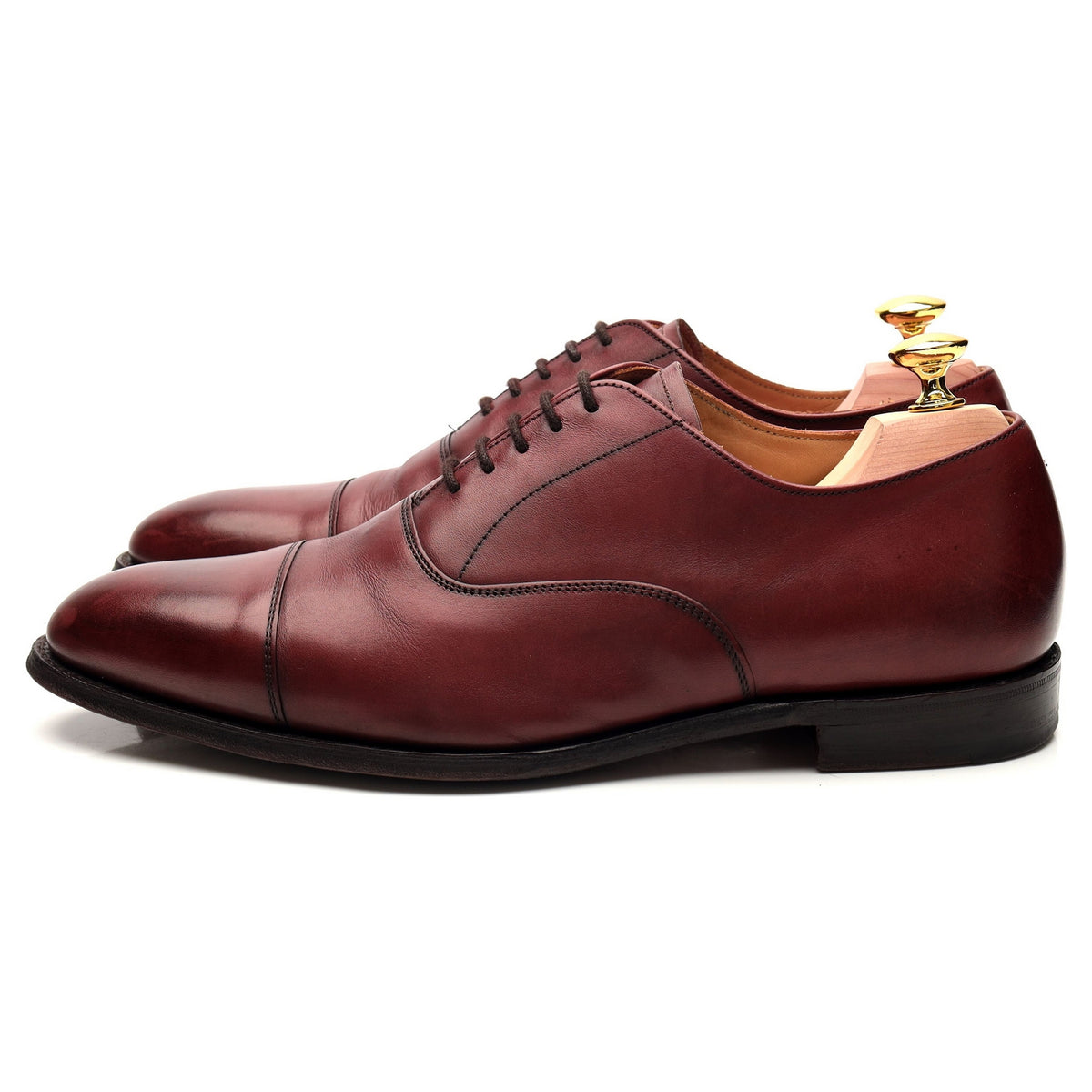 &#39;Lime&#39; Burgundy Leather Oxford UK 7.5 F