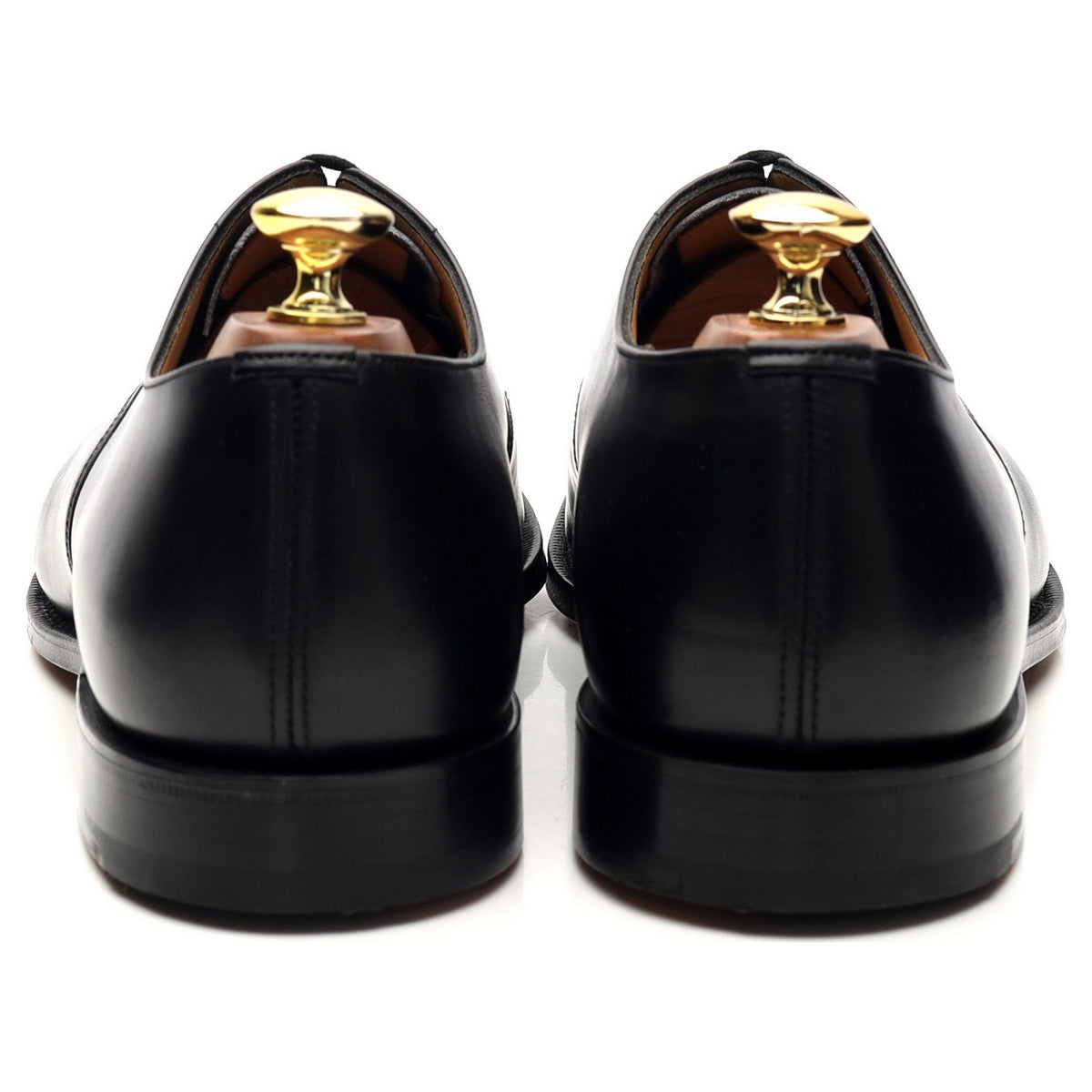 &#39;Balmoral&#39; Black Leather Oxford UK 8 G