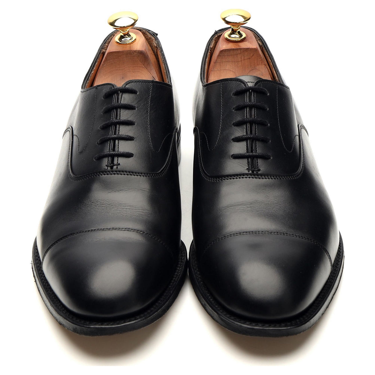 &#39;Alfred&#39; Black Leather Oxford UK 9 F