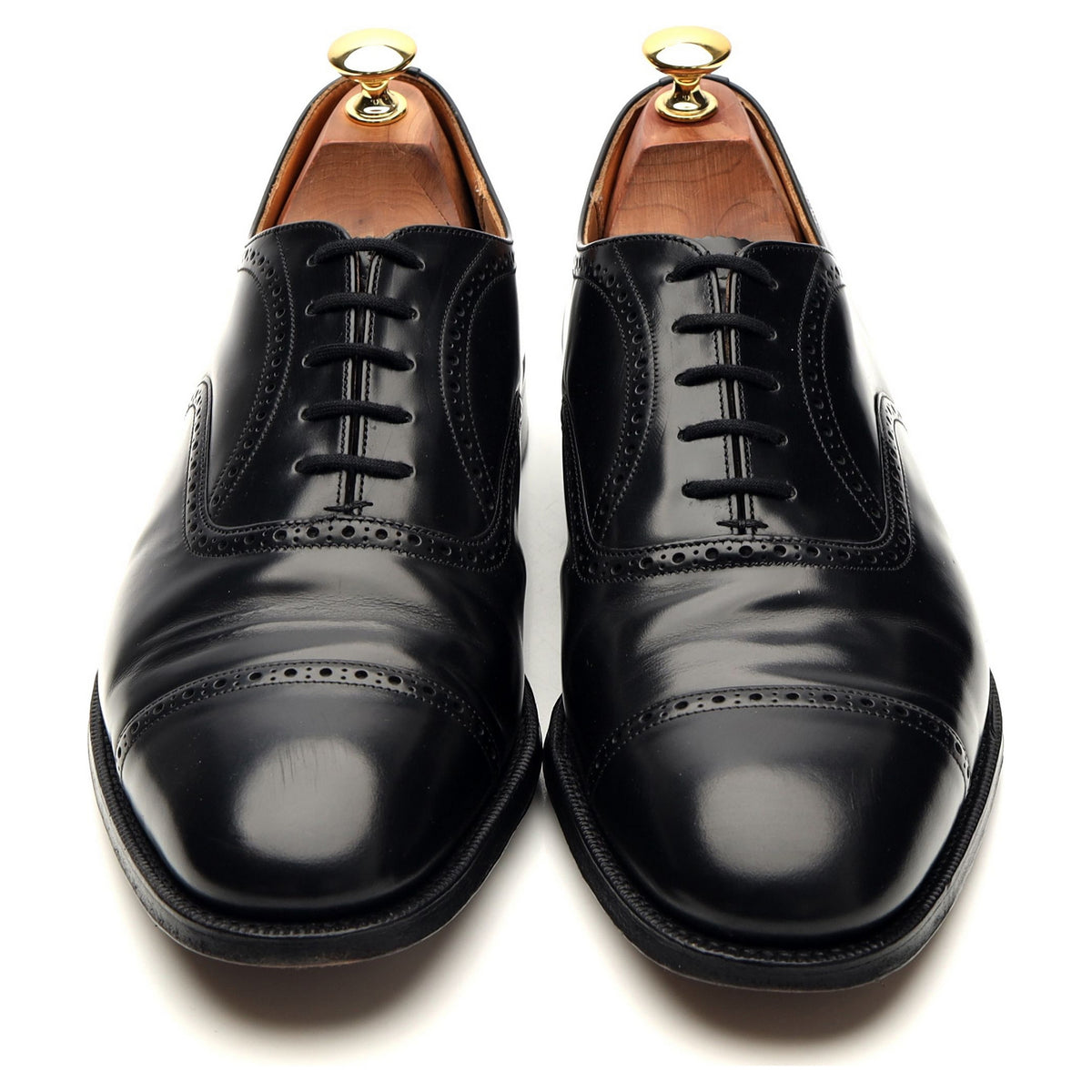 &#39;Legate&#39; Black Leather Oxford Brogue UK 9 G