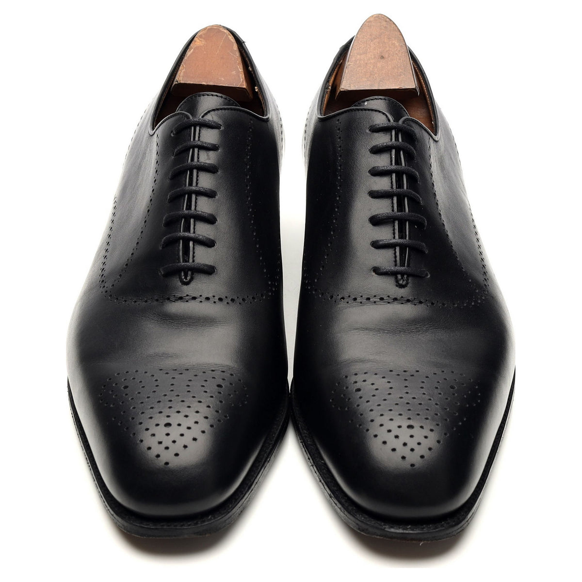 Black Leather Oxford 10 E / UK 10.5