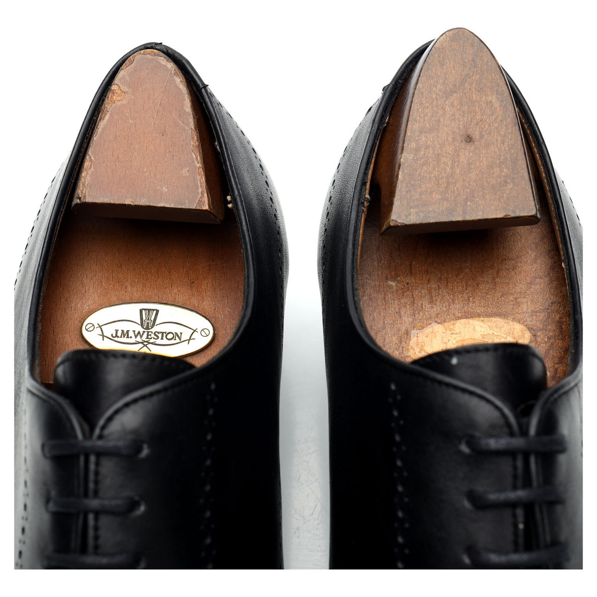 Black Leather Oxford 10 E / UK 10.5