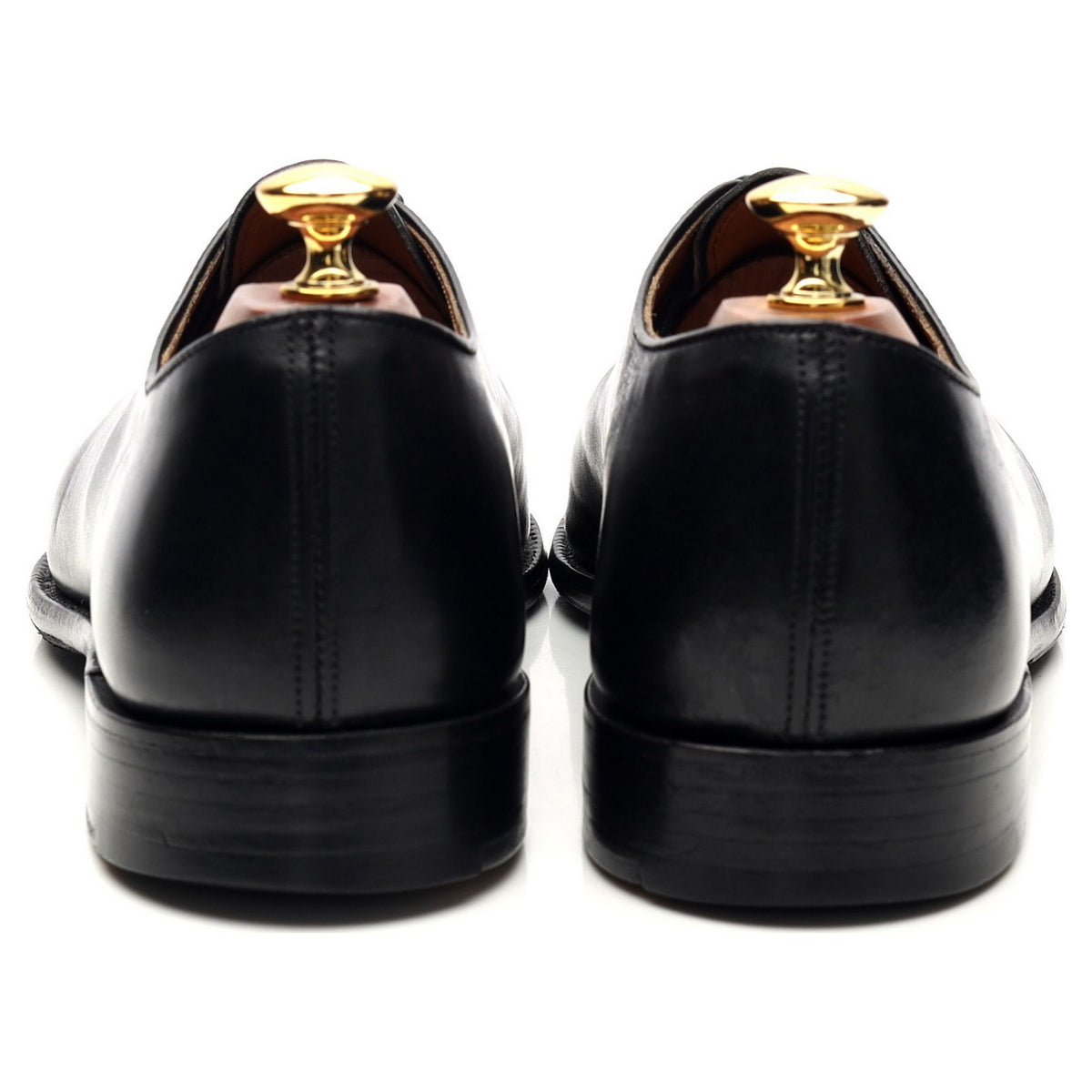 &#39;Harrow&#39; Black Leather Wholecut Oxford UK 9