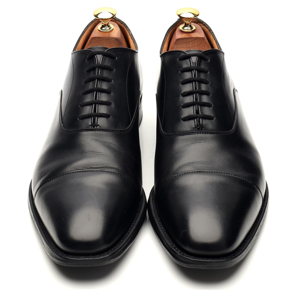 &#39;Coppice&#39; Black Leather Oxford UK 9.5 F