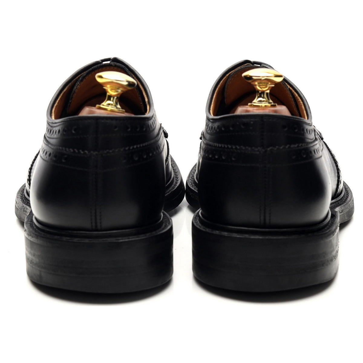 &#39;Grafton&#39; Black Leather Derby Brogues UK 8.5 F