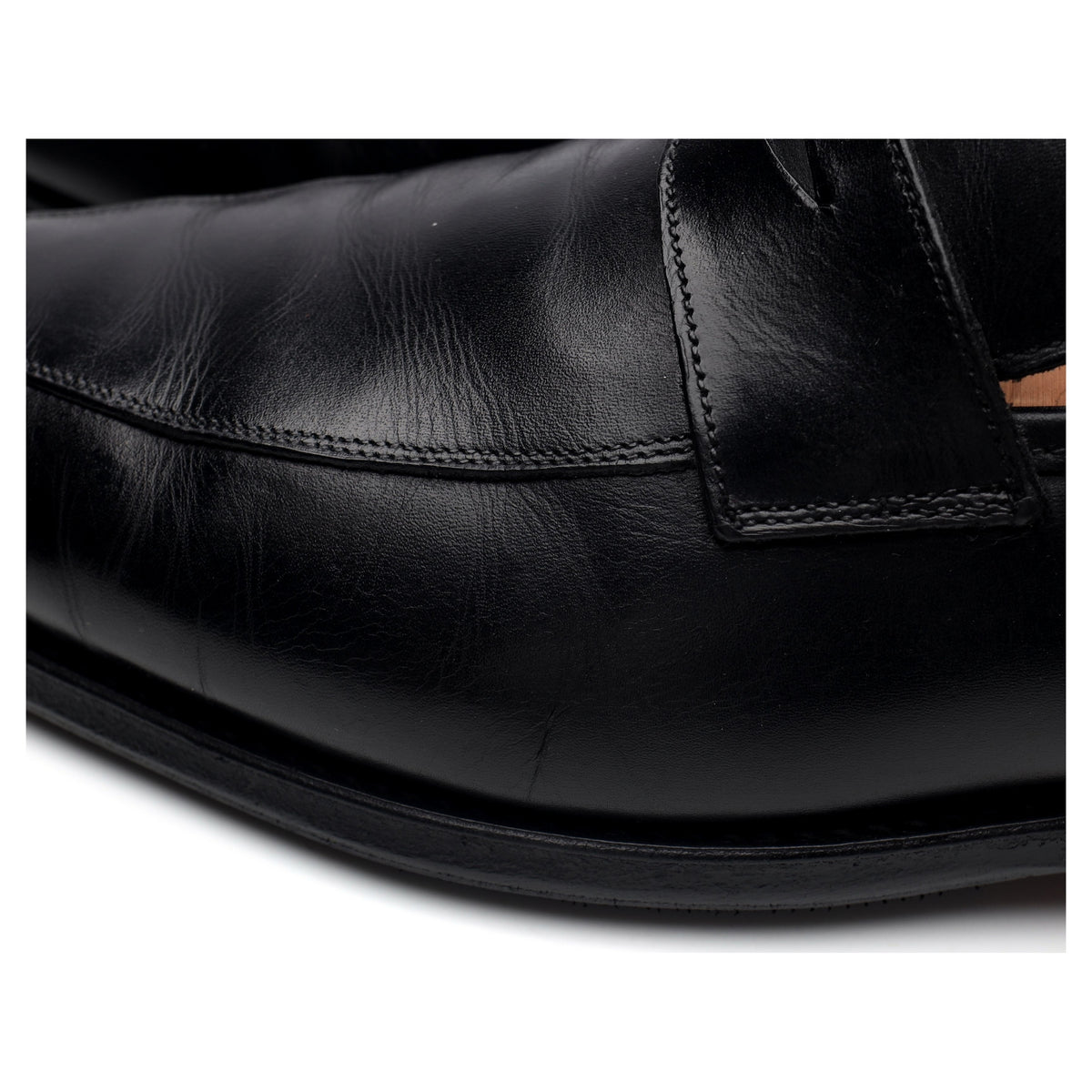 &#39;Merton&#39; Black Leather Loafers UK 8 E