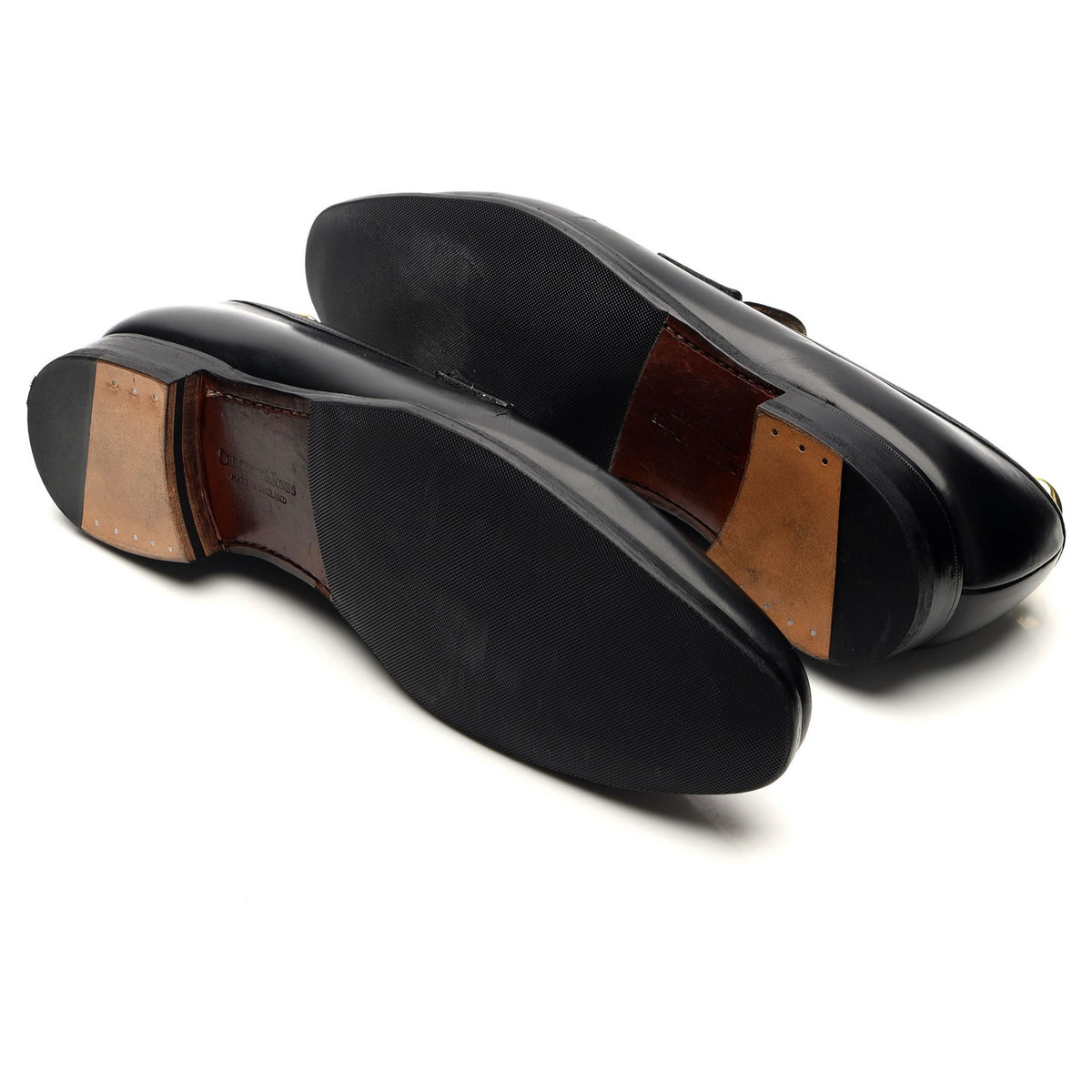 &#39;Merton&#39; Black Leather Loafers UK 8 E