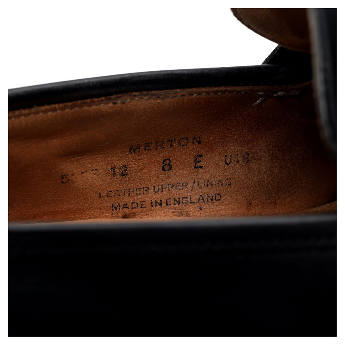 &#39;Merton&#39; Black Leather Loafers UK 8 E