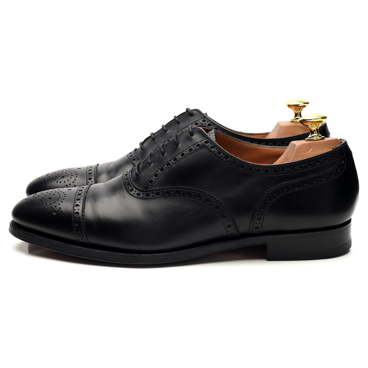 &#39;Westfield&#39; Black Leather Oxford Brogue UK 8 E