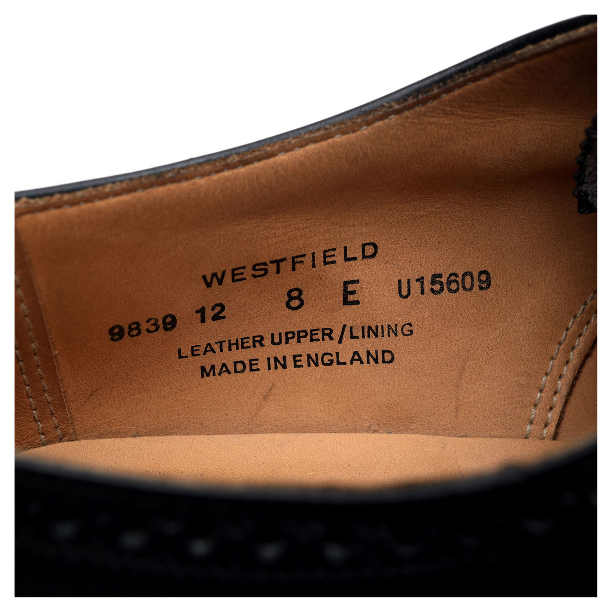 &#39;Westfield&#39; Black Leather Oxford Brogue UK 8 E