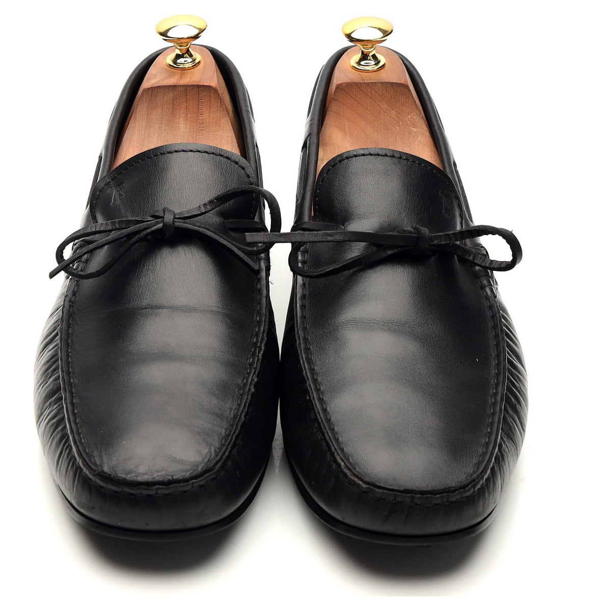 Gommino Black Leather Driving Loafer UK 10