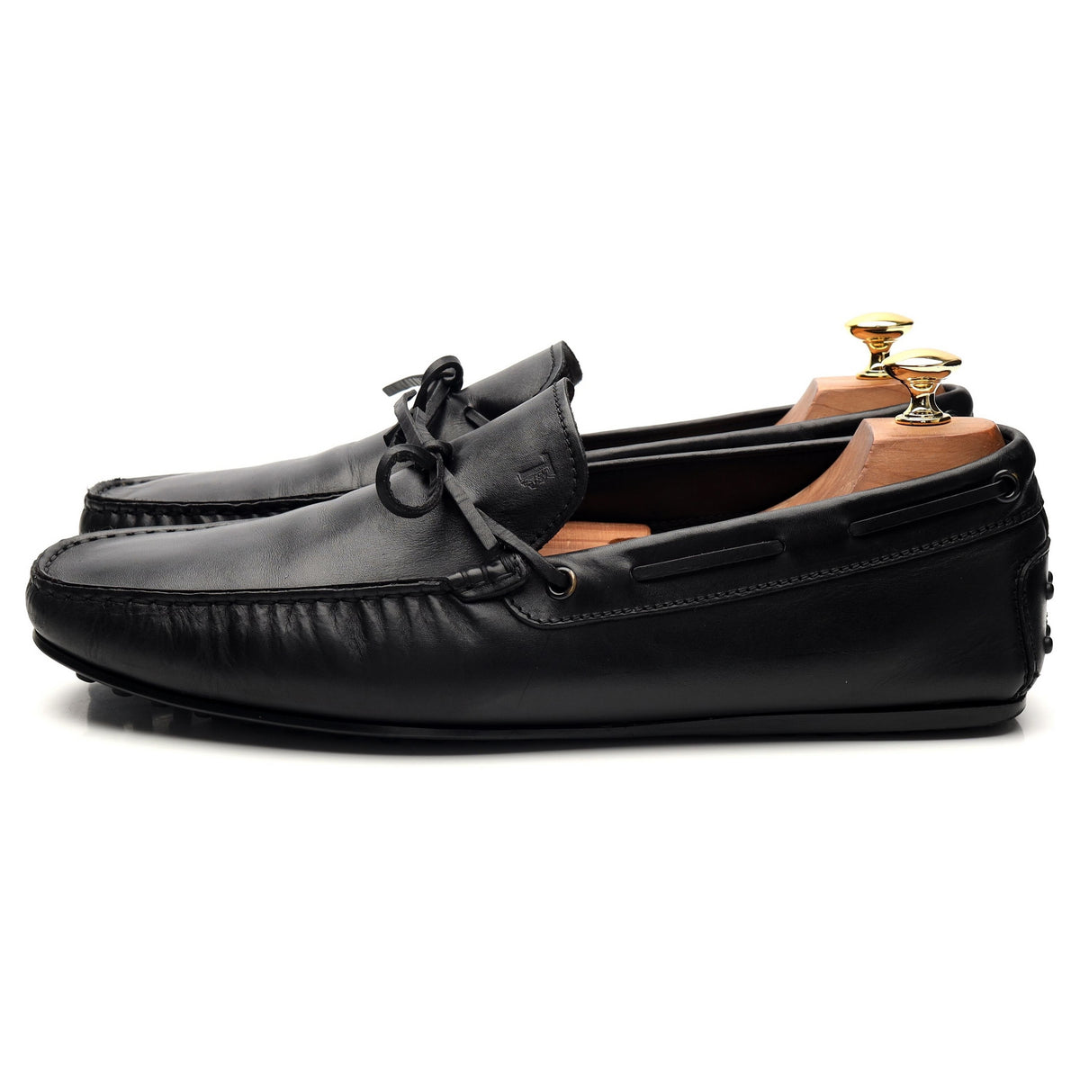 Gommino Black Leather Driving Loafer UK 10