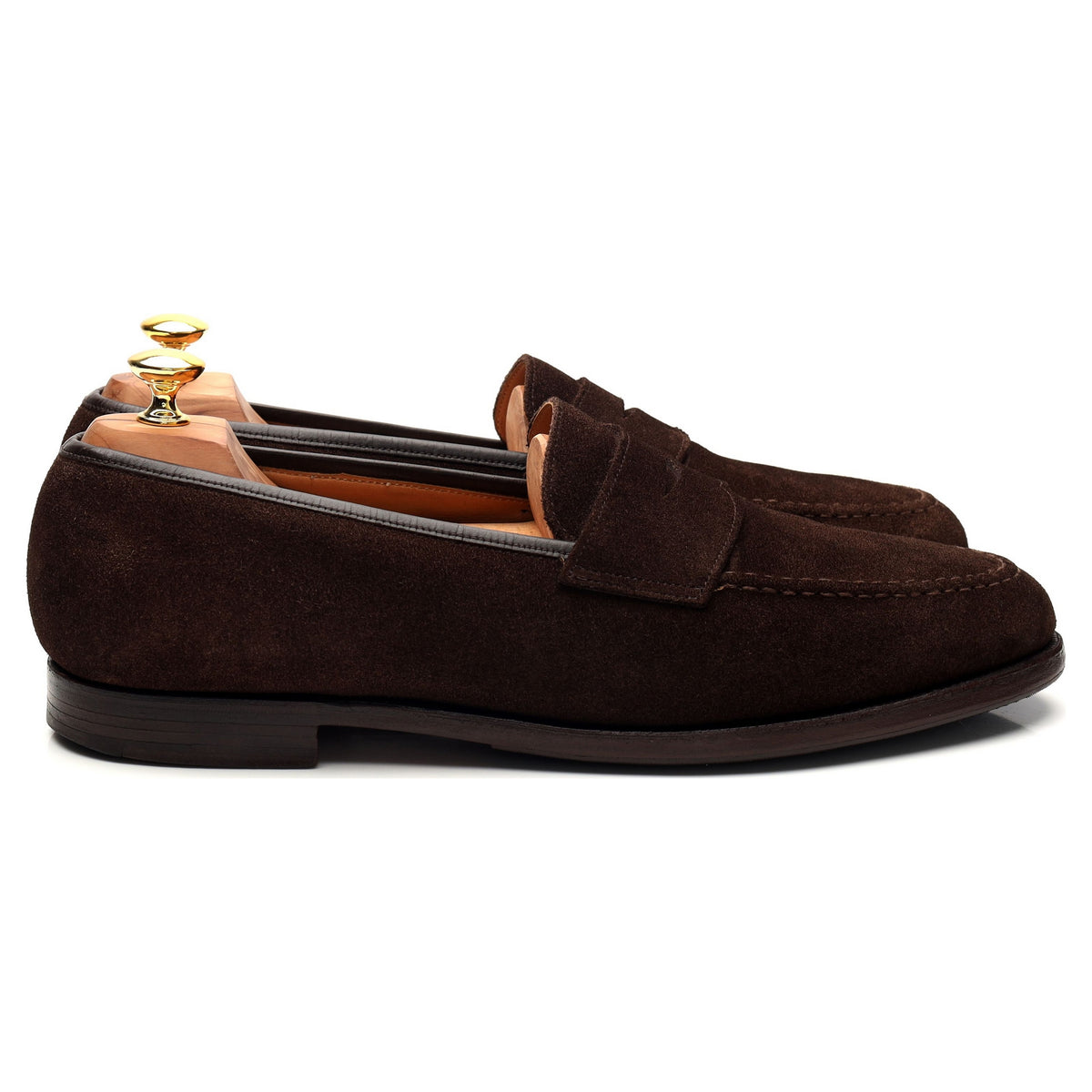 &#39;Boston&#39; Dark Brown Suede Loafers UK 11.5 E