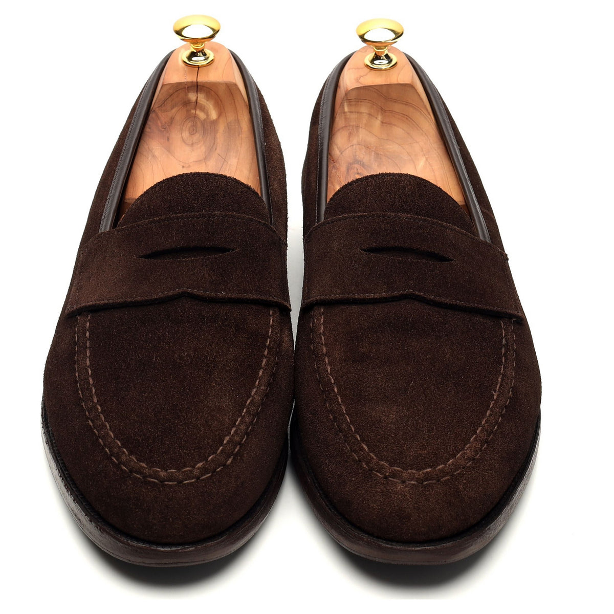 &#39;Boston&#39; Dark Brown Suede Loafers UK 11.5 E