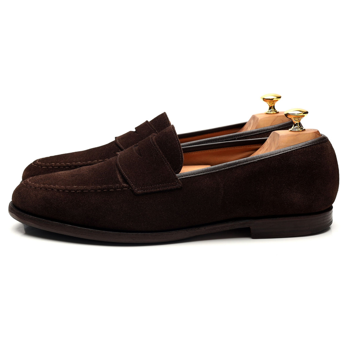 &#39;Boston&#39; Dark Brown Suede Loafers UK 11.5 E