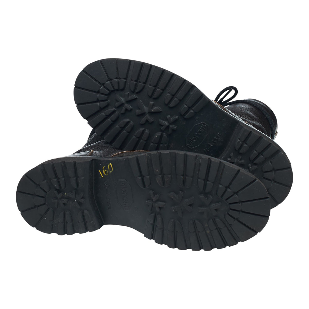 Women's 'Johnson' Black Leather Mid Calf Shearling Boots UK 3 D