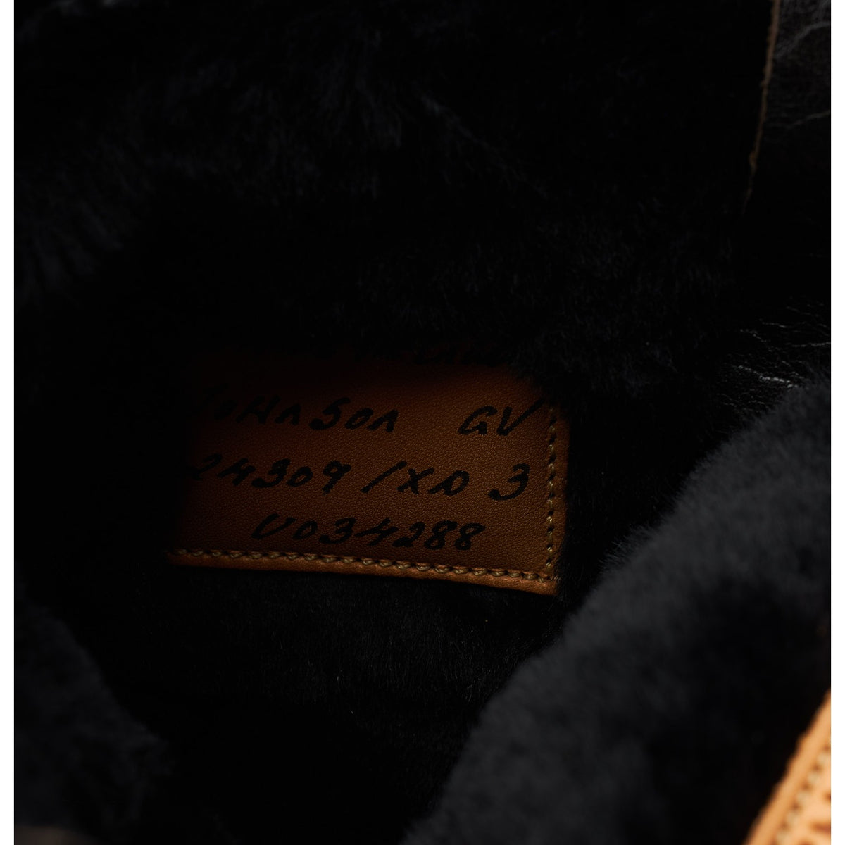 Women's 'Johnson' Black Leather Mid Calf Shearling Boots UK 3 D