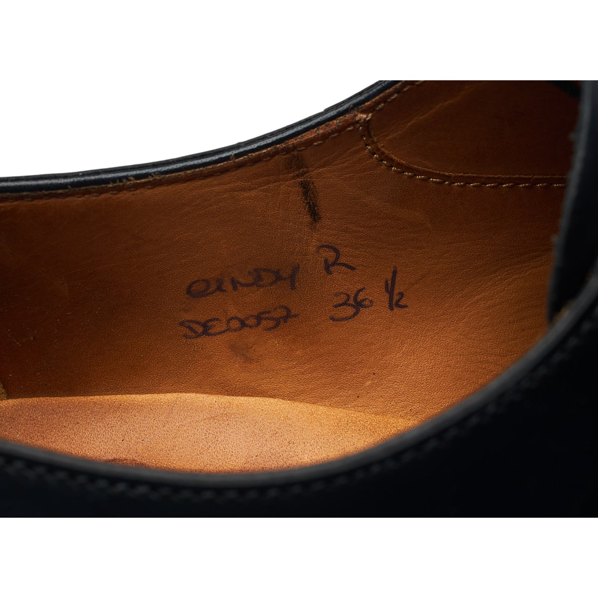 Women's 'Cindy' Black Leather Derby UK 3.5 EU 36.5