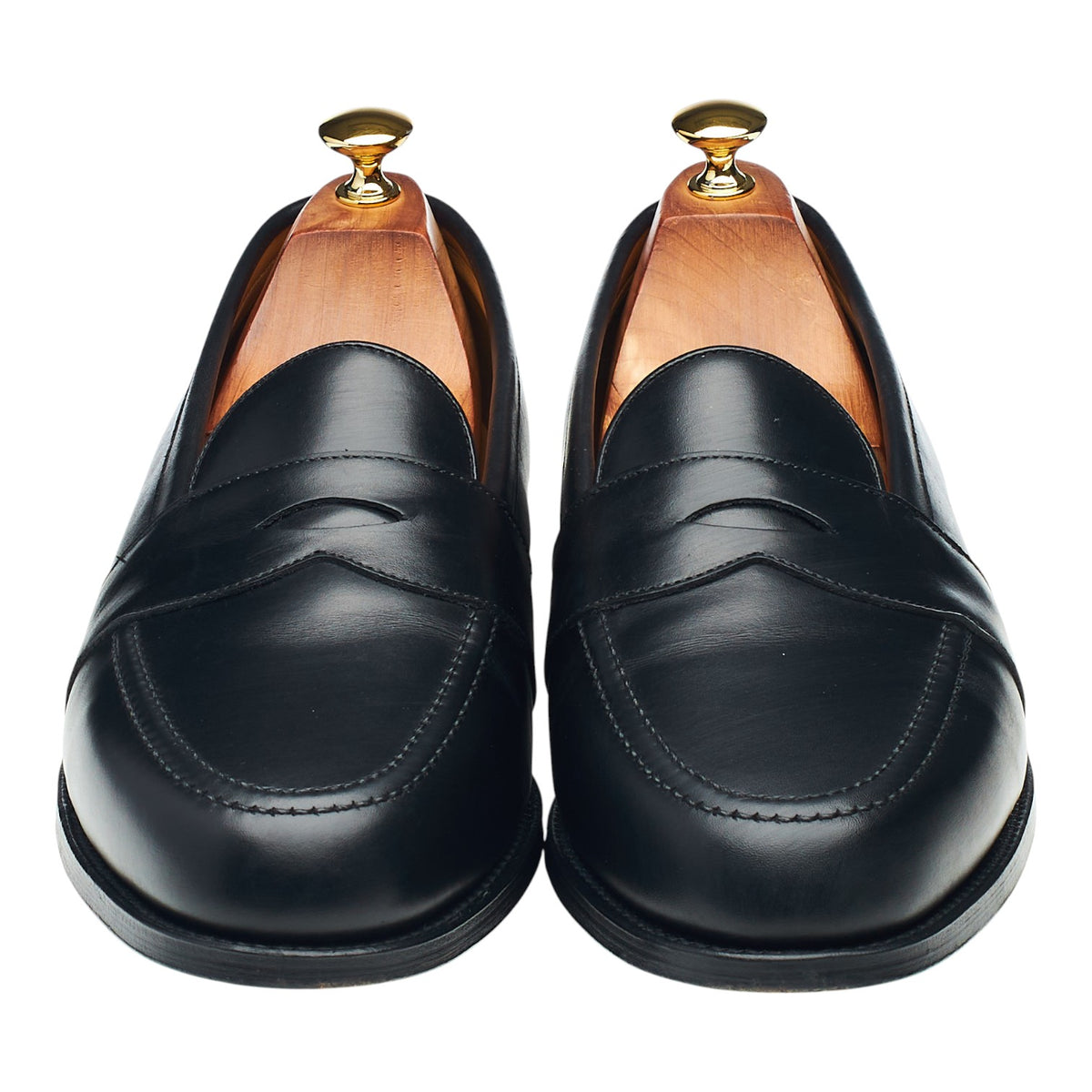 Black Leather Loafers UK 10.5