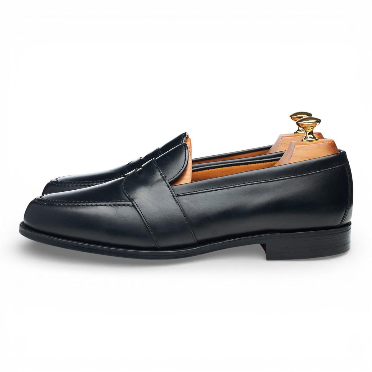 Black Leather Loafers UK 10.5