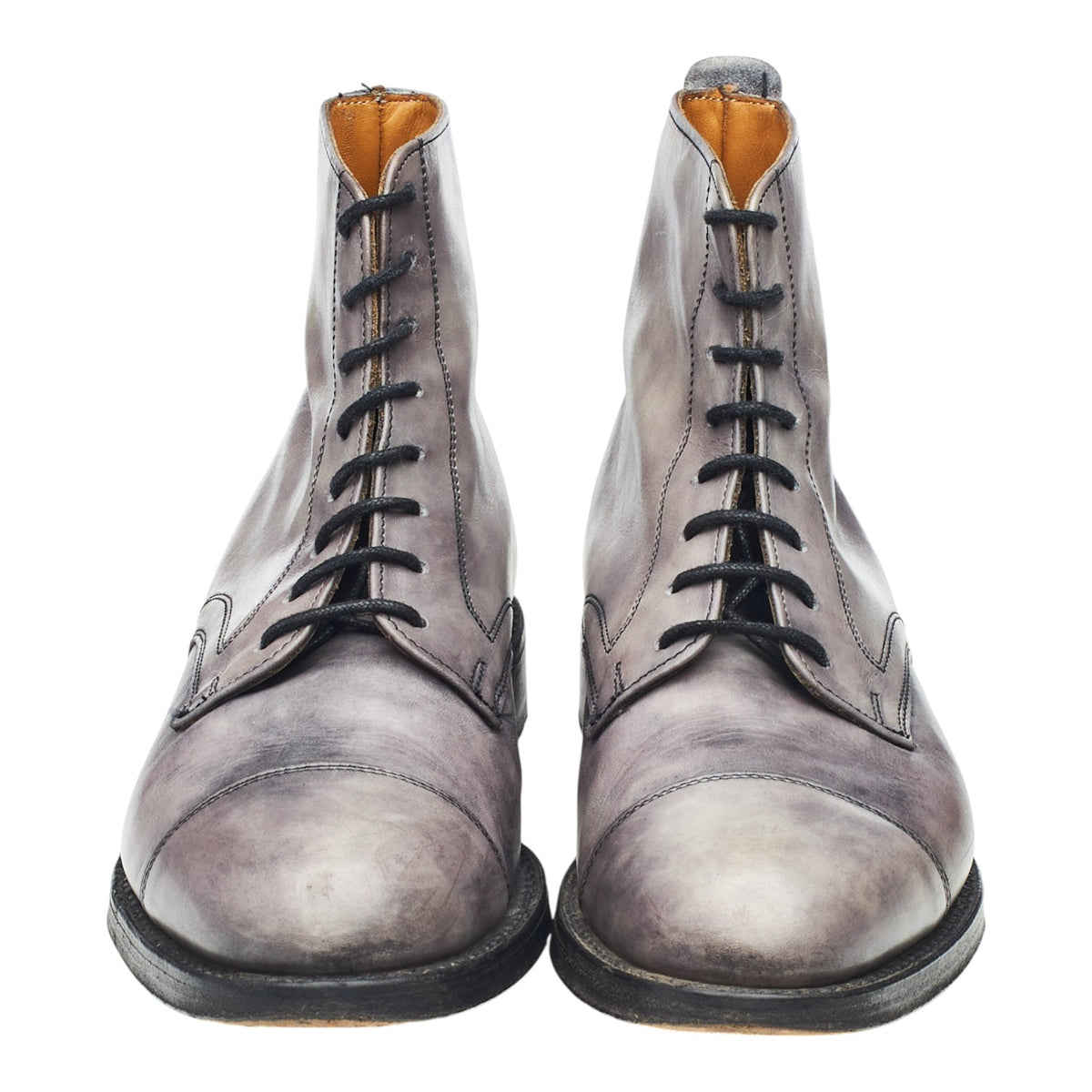 Women's 'Sadie' Light Grey Leather Boots UK 3 D
