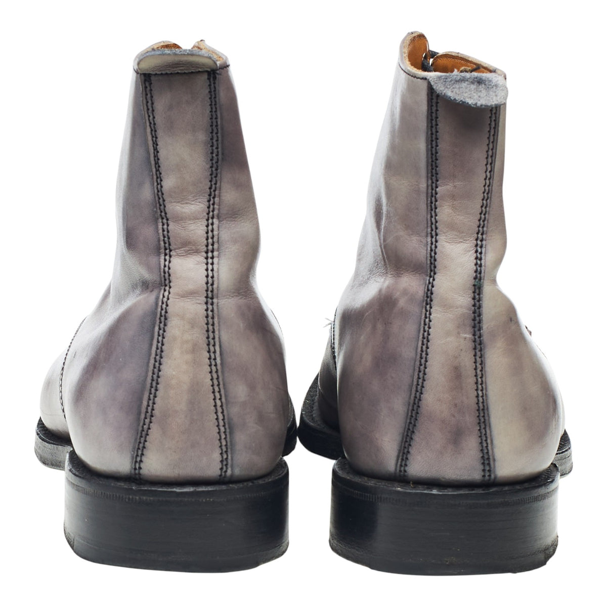 Women's 'Sadie' Light Grey Leather Boots UK 3 D