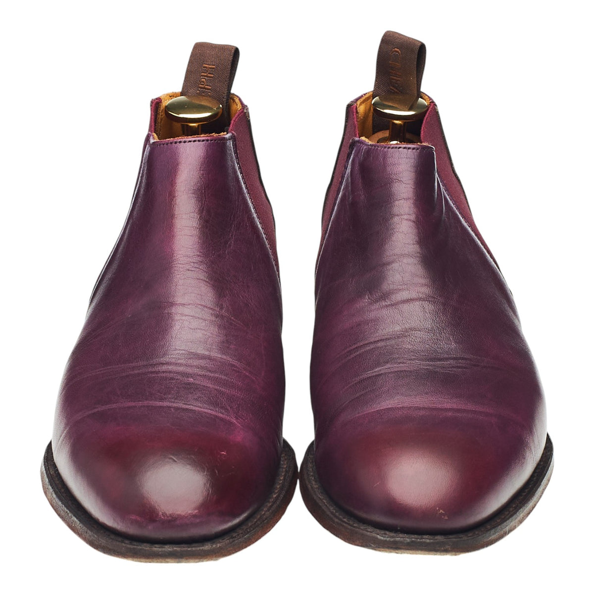 Women's 'Scarlett' Purple Leather Low Cut Chelsea Boots UK 3 D