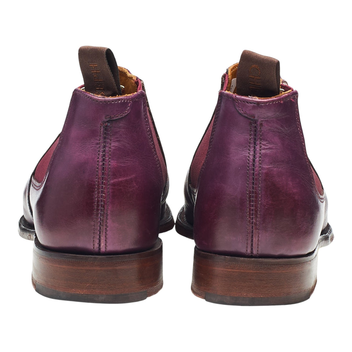 Women's 'Scarlett' Purple Leather Low Cut Chelsea Boots UK 3 D