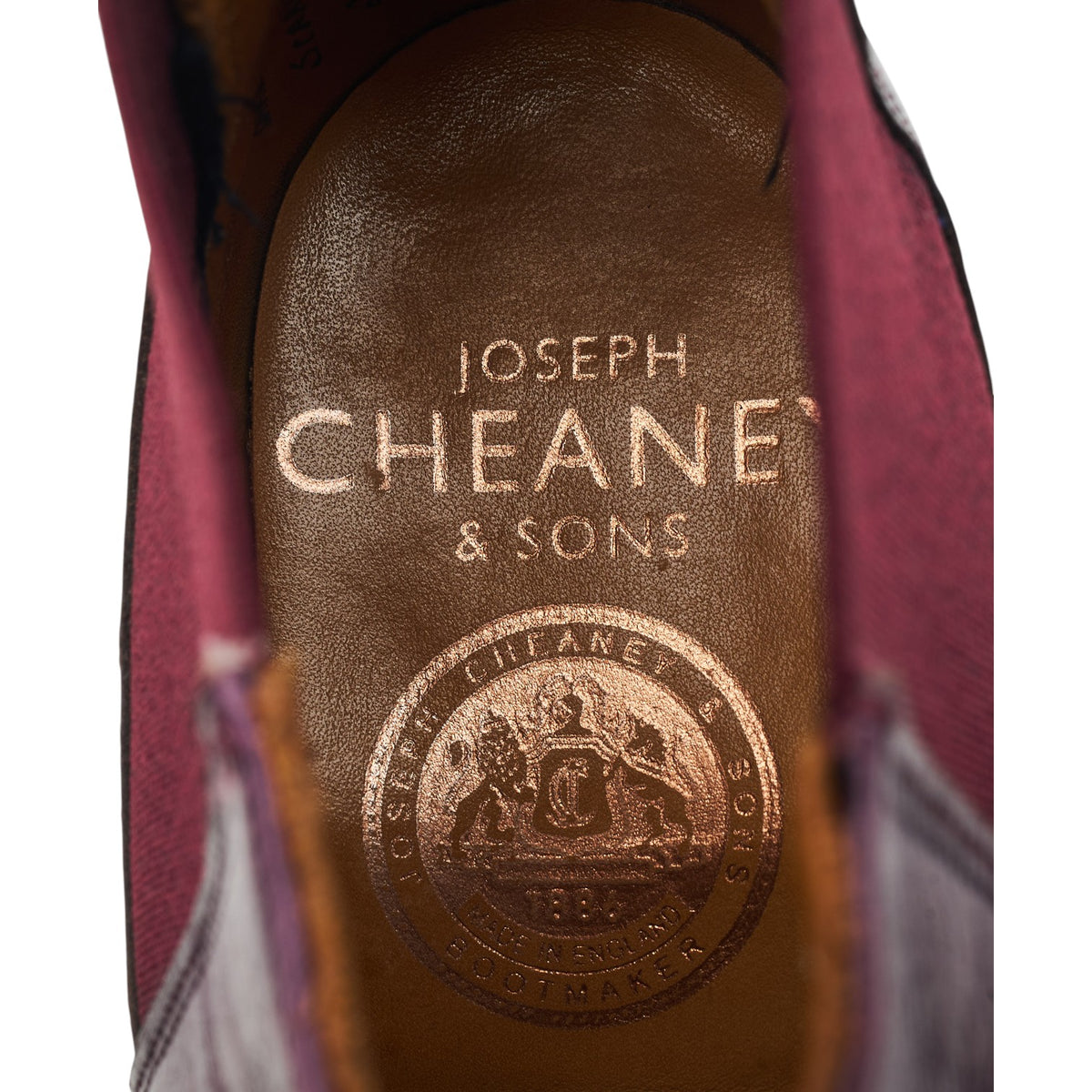 Women's 'Scarlett' Purple Leather Low Cut Chelsea Boots UK 3 D