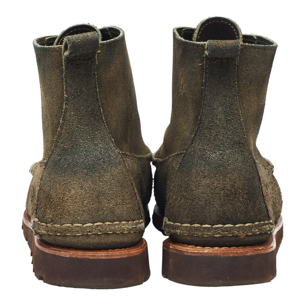 Green Suede Moc Toe Boots UK 7.5 US 8 E