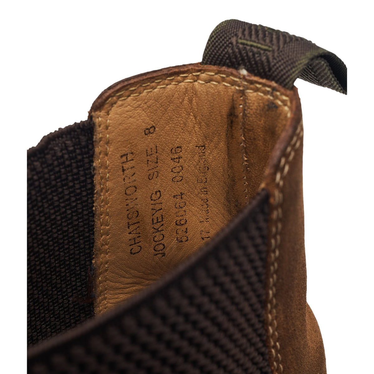 1880 'Chatsworth' Brown Suede Chelsea Boots UK 8 G