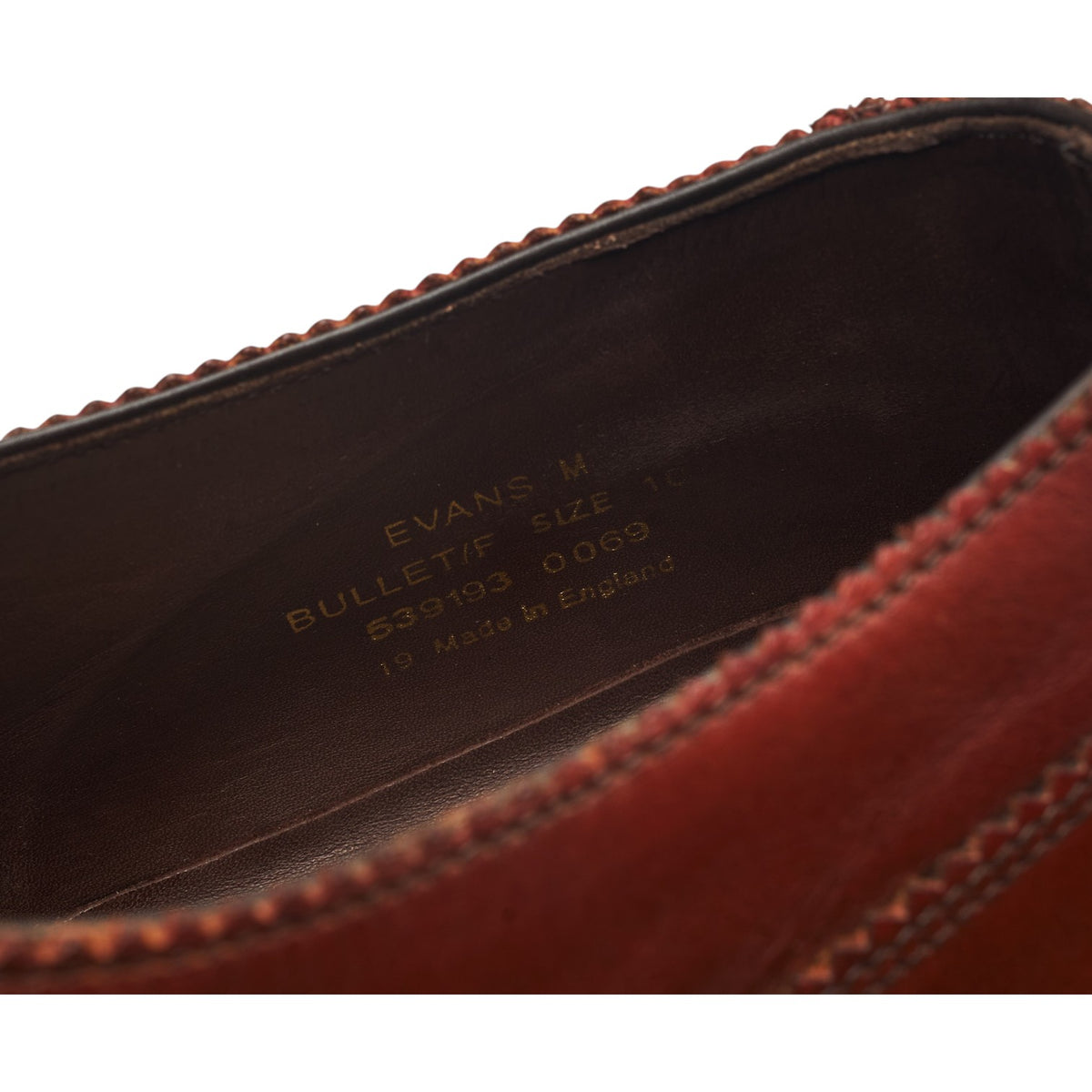 1880 Legacy 'Evans' Conker Brown Leather Oxford UK 10 F