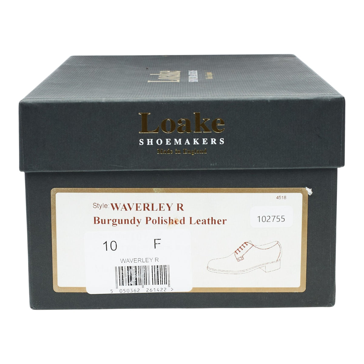 'Waverley' Burgundy Leather Derby UK 10 F