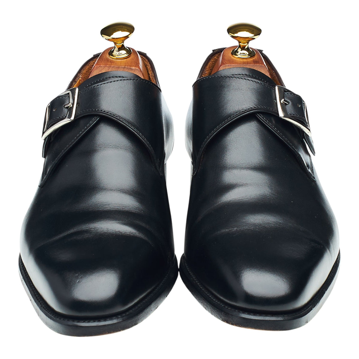 'Gareth 6307' Black Leather Single Monk Strap UK 6.5 F