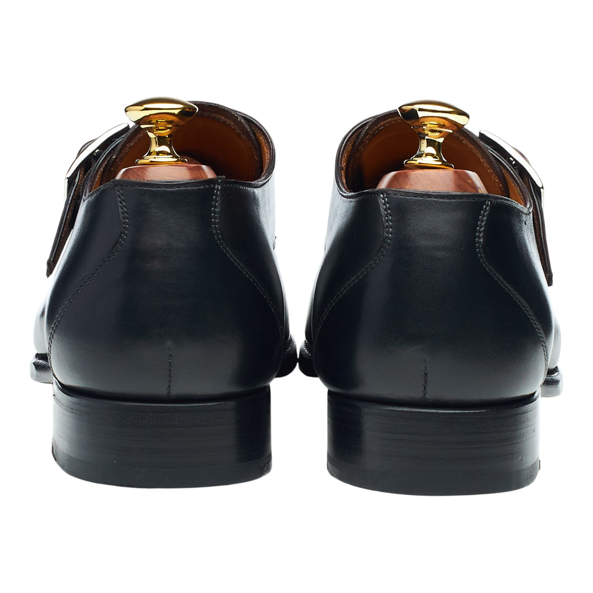 'Gareth 6307' Black Leather Single Monk Strap UK 6.5 F