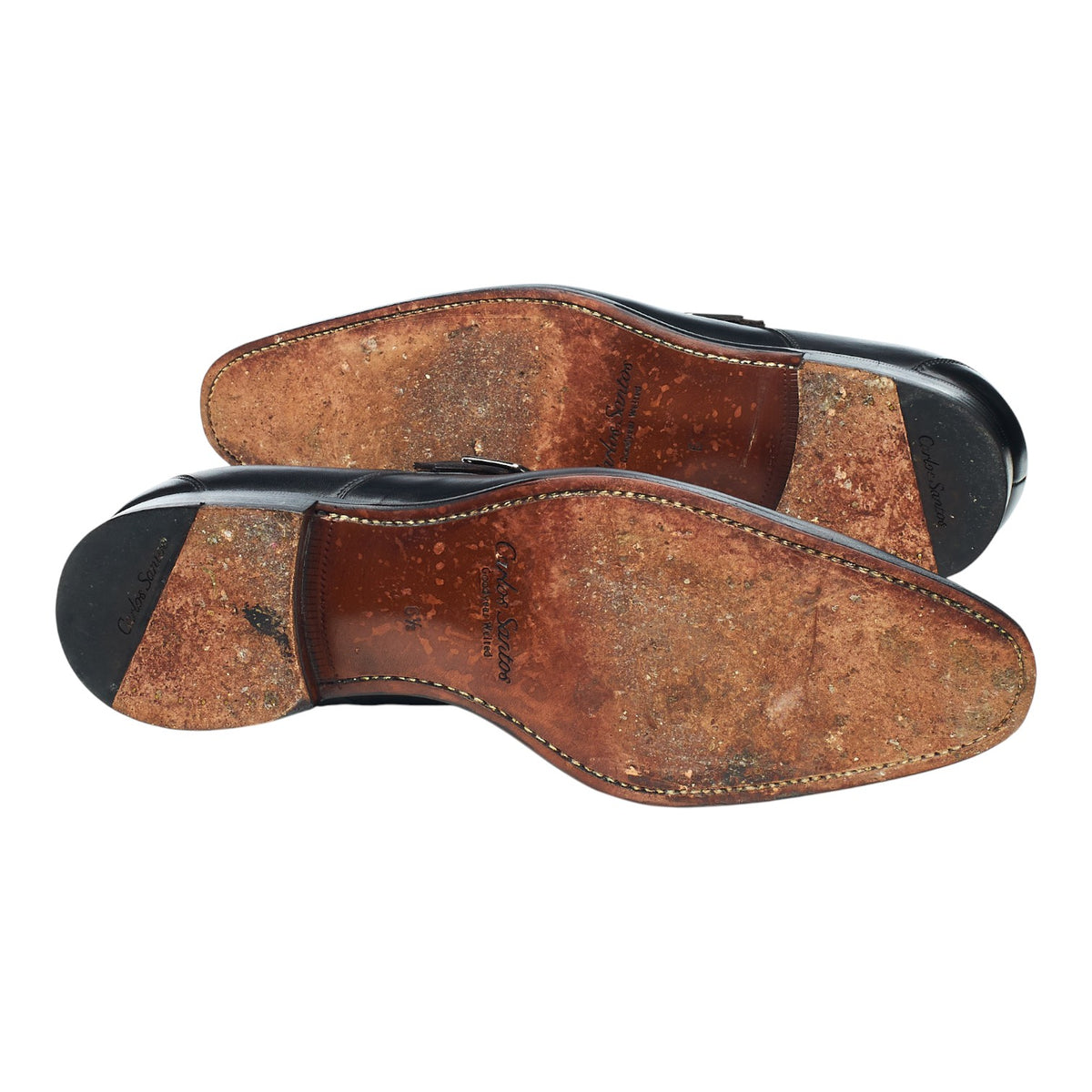 'Gareth 6307' Black Leather Single Monk Strap UK 6.5 F