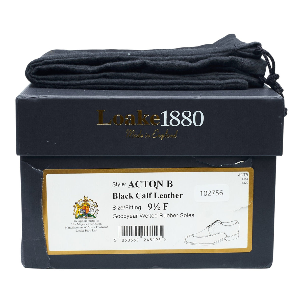 1880 'Acton' Black Leather Split Toe Derby UK 9.5 F