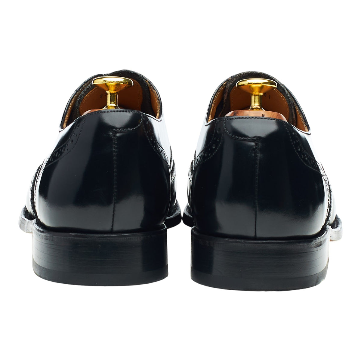 'Albert' Black Leather Oxford Brogues UK 8 G