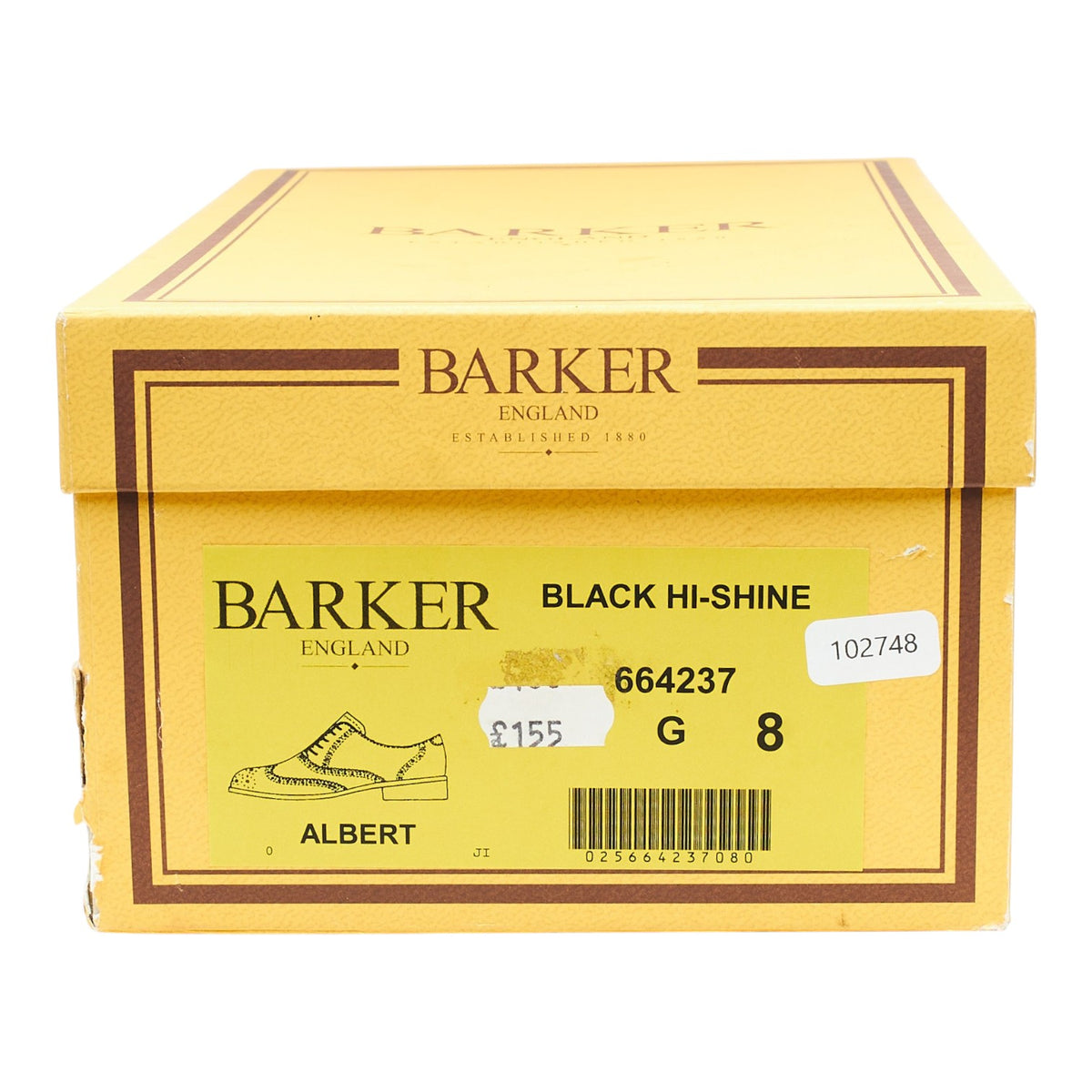 'Albert' Black Leather Oxford Brogues UK 8 G