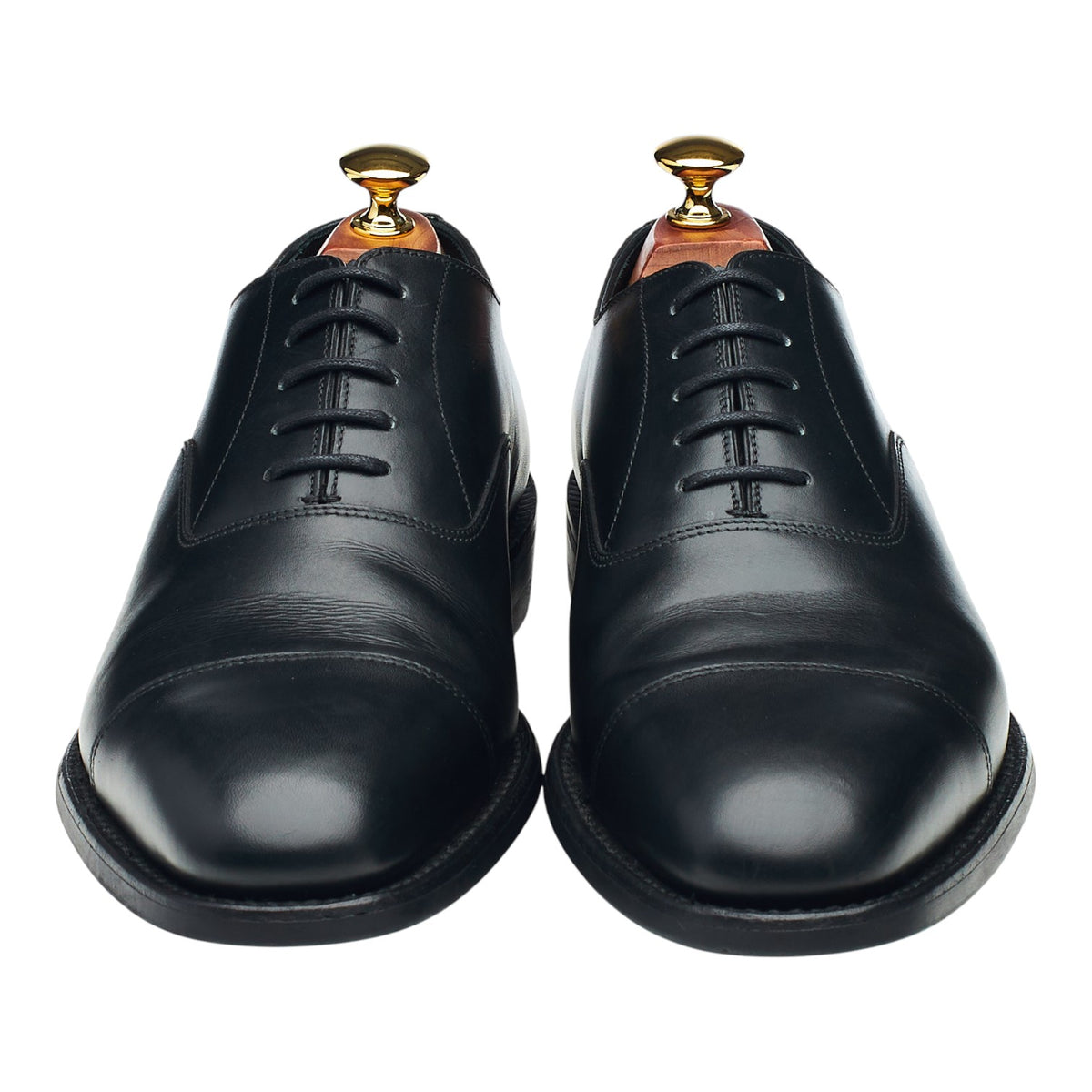 1880 'Aldwych' Black Leather Oxford UK 8.5 F