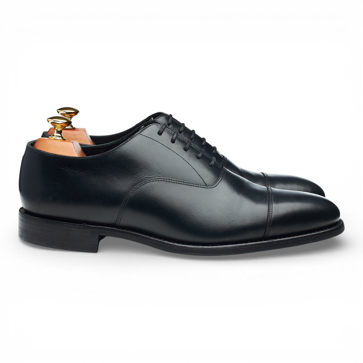 1880 'Aldwych' Black Leather Oxford UK 8.5 F