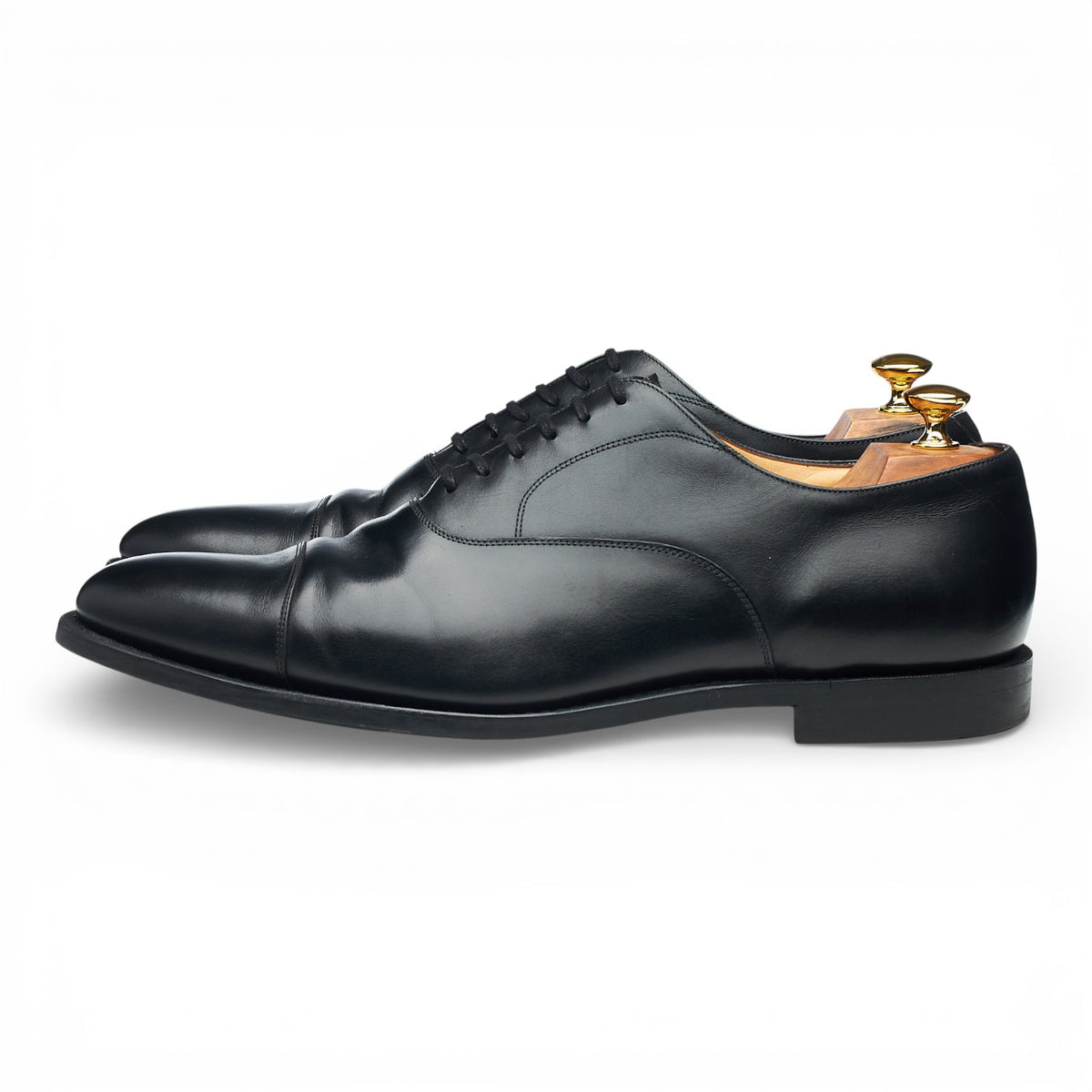 'Edgware' Black Leather Oxford UK 11 F